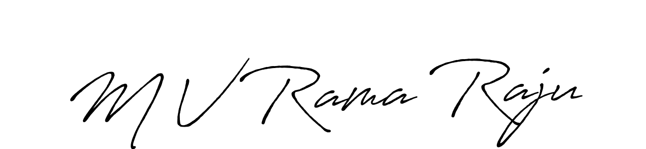 How to make M V Rama Raju signature? Antro_Vectra_Bolder is a professional autograph style. Create handwritten signature for M V Rama Raju name. M V Rama Raju signature style 7 images and pictures png