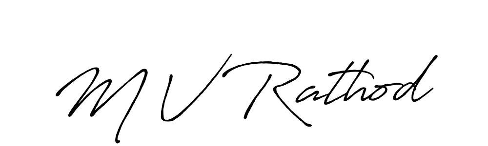 if you are searching for the best signature style for your name M V Rathod. so please give up your signature search. here we have designed multiple signature styles  using Antro_Vectra_Bolder. M V Rathod signature style 7 images and pictures png