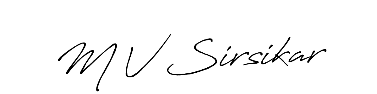 Make a beautiful signature design for name M V Sirsikar. Use this online signature maker to create a handwritten signature for free. M V Sirsikar signature style 7 images and pictures png