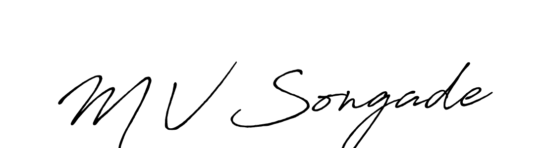 Antro_Vectra_Bolder is a professional signature style that is perfect for those who want to add a touch of class to their signature. It is also a great choice for those who want to make their signature more unique. Get M V Songade name to fancy signature for free. M V Songade signature style 7 images and pictures png