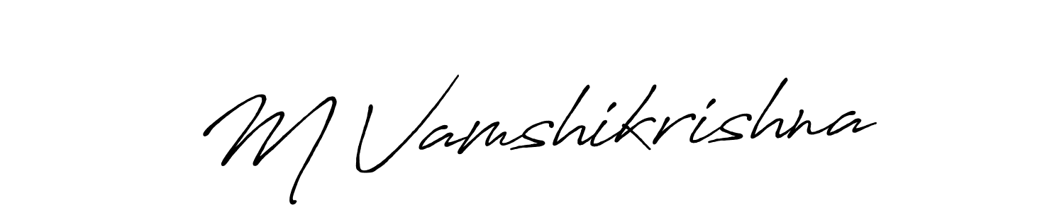 Make a short M Vamshikrishna signature style. Manage your documents anywhere anytime using Antro_Vectra_Bolder. Create and add eSignatures, submit forms, share and send files easily. M Vamshikrishna signature style 7 images and pictures png