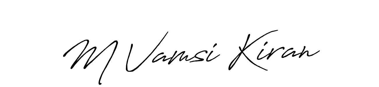 It looks lik you need a new signature style for name M Vamsi Kiran. Design unique handwritten (Antro_Vectra_Bolder) signature with our free signature maker in just a few clicks. M Vamsi Kiran signature style 7 images and pictures png