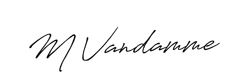 Create a beautiful signature design for name M Vandamme. With this signature (Antro_Vectra_Bolder) fonts, you can make a handwritten signature for free. M Vandamme signature style 7 images and pictures png