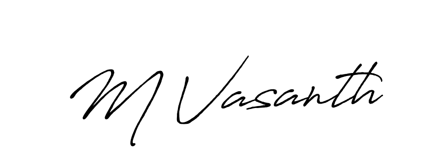 How to make M Vasanth signature? Antro_Vectra_Bolder is a professional autograph style. Create handwritten signature for M Vasanth name. M Vasanth signature style 7 images and pictures png