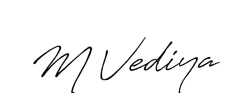 Best and Professional Signature Style for M Vediya. Antro_Vectra_Bolder Best Signature Style Collection. M Vediya signature style 7 images and pictures png