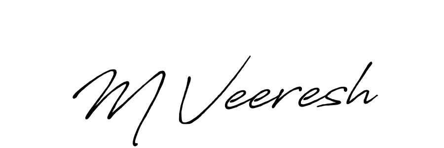 Make a beautiful signature design for name M Veeresh. Use this online signature maker to create a handwritten signature for free. M Veeresh signature style 7 images and pictures png