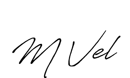 Similarly Antro_Vectra_Bolder is the best handwritten signature design. Signature creator online .You can use it as an online autograph creator for name M Vel. M Vel signature style 7 images and pictures png