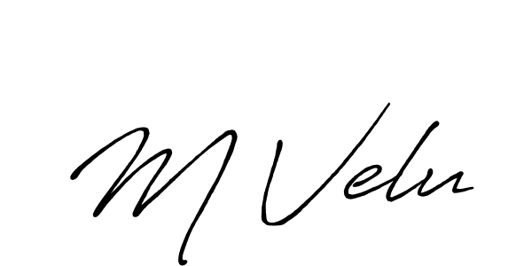 Make a beautiful signature design for name M Velu. Use this online signature maker to create a handwritten signature for free. M Velu signature style 7 images and pictures png