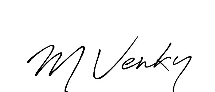 Similarly Antro_Vectra_Bolder is the best handwritten signature design. Signature creator online .You can use it as an online autograph creator for name M Venky. M Venky signature style 7 images and pictures png