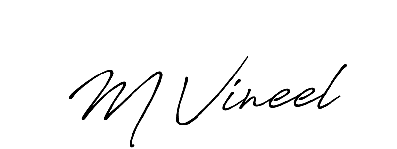 You can use this online signature creator to create a handwritten signature for the name M Vineel. This is the best online autograph maker. M Vineel signature style 7 images and pictures png