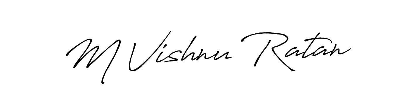 How to make M Vishnu Ratan signature? Antro_Vectra_Bolder is a professional autograph style. Create handwritten signature for M Vishnu Ratan name. M Vishnu Ratan signature style 7 images and pictures png