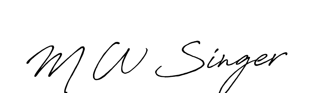 You can use this online signature creator to create a handwritten signature for the name M W Singer. This is the best online autograph maker. M W Singer signature style 7 images and pictures png