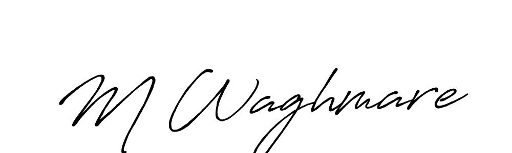 Also we have M Waghmare name is the best signature style. Create professional handwritten signature collection using Antro_Vectra_Bolder autograph style. M Waghmare signature style 7 images and pictures png