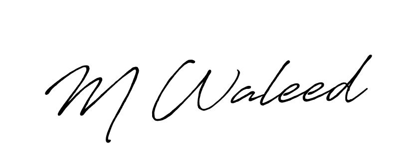 M Waleed stylish signature style. Best Handwritten Sign (Antro_Vectra_Bolder) for my name. Handwritten Signature Collection Ideas for my name M Waleed. M Waleed signature style 7 images and pictures png