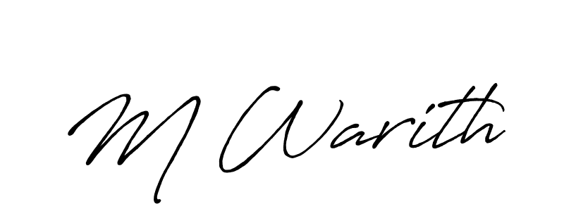 Make a beautiful signature design for name M Warith. With this signature (Antro_Vectra_Bolder) style, you can create a handwritten signature for free. M Warith signature style 7 images and pictures png