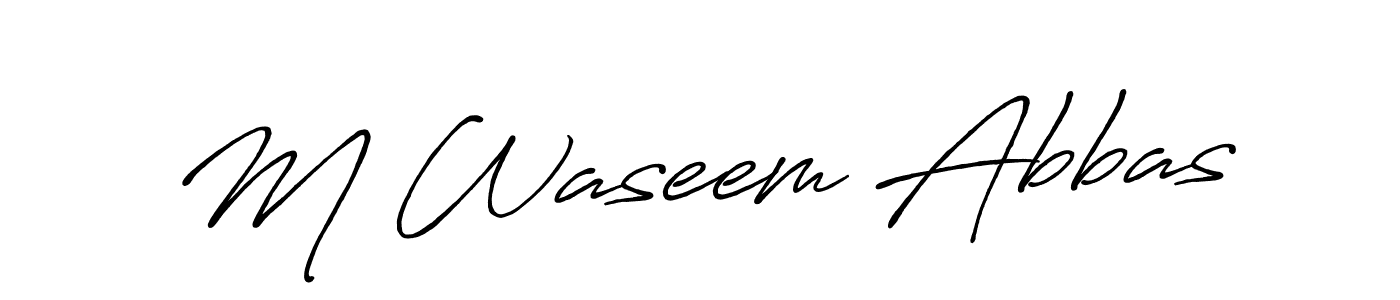 The best way (Antro_Vectra_Bolder) to make a short signature is to pick only two or three words in your name. The name M Waseem Abbas include a total of six letters. For converting this name. M Waseem Abbas signature style 7 images and pictures png