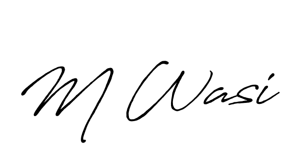 You should practise on your own different ways (Antro_Vectra_Bolder) to write your name (M Wasi) in signature. don't let someone else do it for you. M Wasi signature style 7 images and pictures png