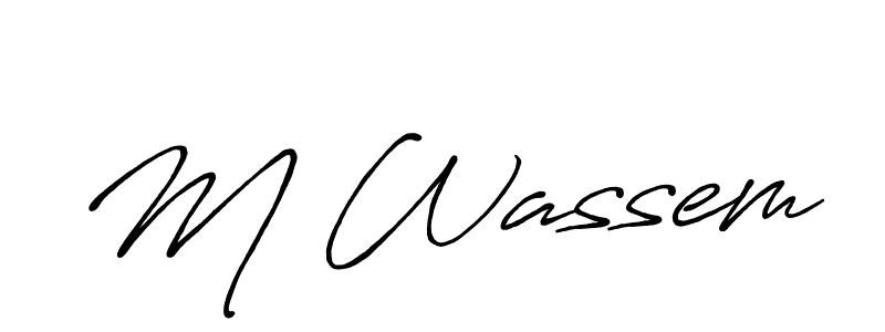 Similarly Antro_Vectra_Bolder is the best handwritten signature design. Signature creator online .You can use it as an online autograph creator for name M Wassem. M Wassem signature style 7 images and pictures png
