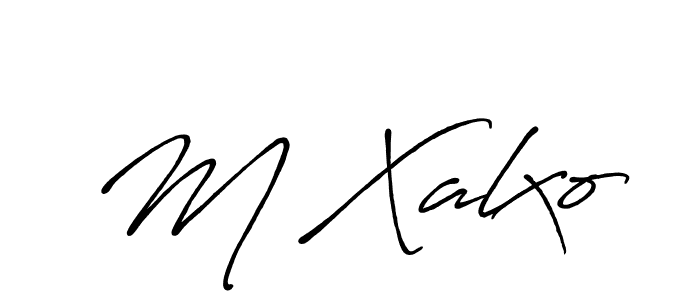 if you are searching for the best signature style for your name M Xalxo. so please give up your signature search. here we have designed multiple signature styles  using Antro_Vectra_Bolder. M Xalxo signature style 7 images and pictures png