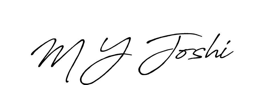 Also You can easily find your signature by using the search form. We will create M Y Joshi name handwritten signature images for you free of cost using Antro_Vectra_Bolder sign style. M Y Joshi signature style 7 images and pictures png