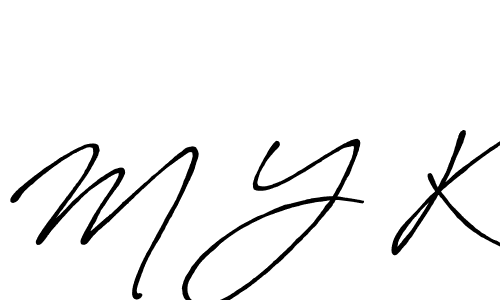 Design your own signature with our free online signature maker. With this signature software, you can create a handwritten (Antro_Vectra_Bolder) signature for name M Y K. M Y K signature style 7 images and pictures png