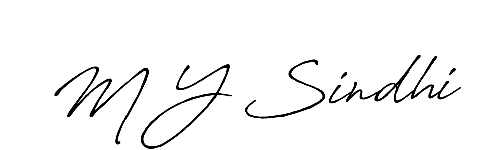 Create a beautiful signature design for name M Y Sindhi. With this signature (Antro_Vectra_Bolder) fonts, you can make a handwritten signature for free. M Y Sindhi signature style 7 images and pictures png