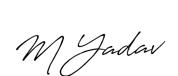 How to make M Yadav signature? Antro_Vectra_Bolder is a professional autograph style. Create handwritten signature for M Yadav name. M Yadav signature style 7 images and pictures png