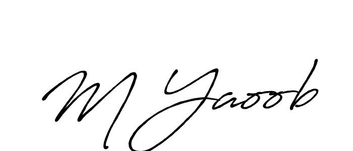 Design your own signature with our free online signature maker. With this signature software, you can create a handwritten (Antro_Vectra_Bolder) signature for name M Yaoob. M Yaoob signature style 7 images and pictures png