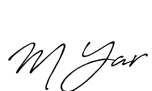 M Yar stylish signature style. Best Handwritten Sign (Antro_Vectra_Bolder) for my name. Handwritten Signature Collection Ideas for my name M Yar. M Yar signature style 7 images and pictures png