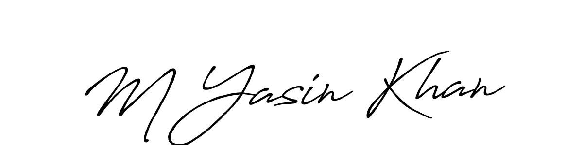 Also we have M Yasin Khan name is the best signature style. Create professional handwritten signature collection using Antro_Vectra_Bolder autograph style. M Yasin Khan signature style 7 images and pictures png