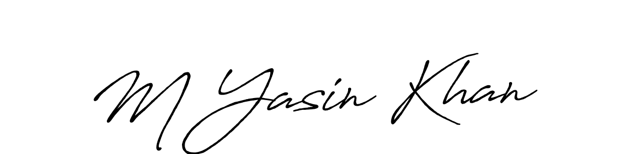 Also You can easily find your signature by using the search form. We will create M Yasin Khan name handwritten signature images for you free of cost using Antro_Vectra_Bolder sign style. M Yasin Khan signature style 7 images and pictures png