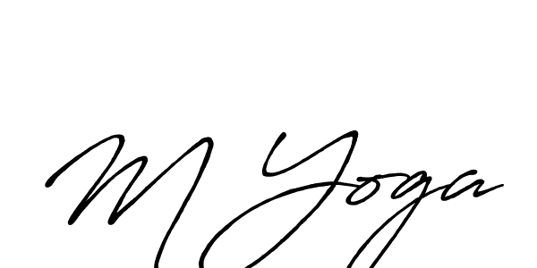 M Yoga stylish signature style. Best Handwritten Sign (Antro_Vectra_Bolder) for my name. Handwritten Signature Collection Ideas for my name M Yoga. M Yoga signature style 7 images and pictures png