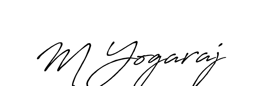 Design your own signature with our free online signature maker. With this signature software, you can create a handwritten (Antro_Vectra_Bolder) signature for name M Yogaraj. M Yogaraj signature style 7 images and pictures png