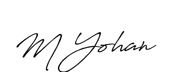 How to make M Yohan name signature. Use Antro_Vectra_Bolder style for creating short signs online. This is the latest handwritten sign. M Yohan signature style 7 images and pictures png