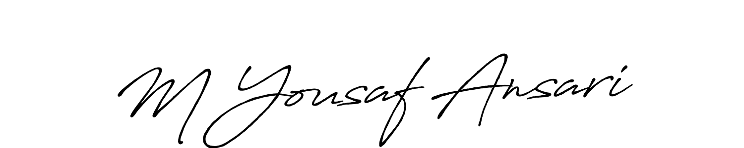 Make a beautiful signature design for name M Yousaf Ansari. Use this online signature maker to create a handwritten signature for free. M Yousaf Ansari signature style 7 images and pictures png