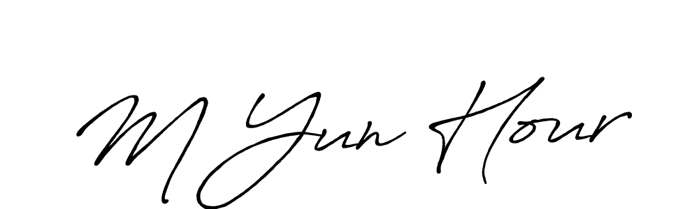 Also we have M Yun Hour name is the best signature style. Create professional handwritten signature collection using Antro_Vectra_Bolder autograph style. M Yun Hour signature style 7 images and pictures png