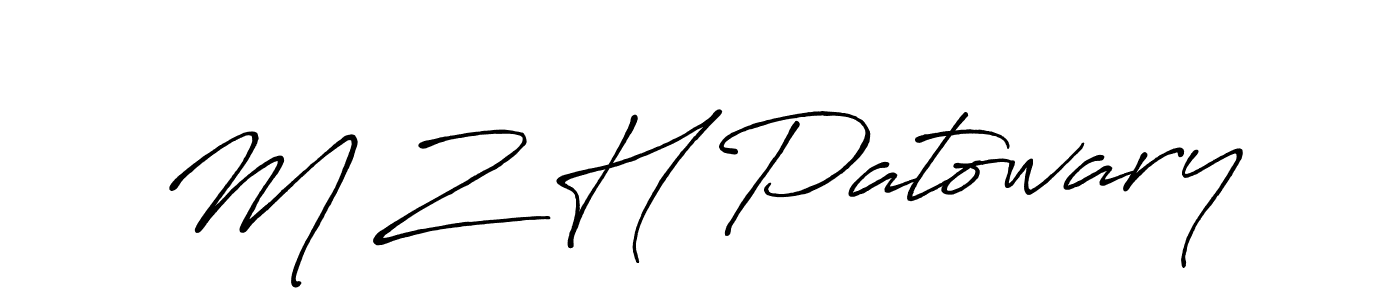 Similarly Antro_Vectra_Bolder is the best handwritten signature design. Signature creator online .You can use it as an online autograph creator for name M Z H Patowary. M Z H Patowary signature style 7 images and pictures png