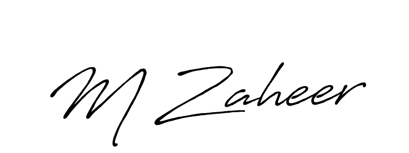 Also You can easily find your signature by using the search form. We will create M Zaheer name handwritten signature images for you free of cost using Antro_Vectra_Bolder sign style. M Zaheer signature style 7 images and pictures png