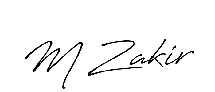 Also we have M Zakir name is the best signature style. Create professional handwritten signature collection using Antro_Vectra_Bolder autograph style. M Zakir signature style 7 images and pictures png