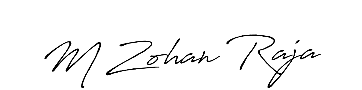 How to make M Zohan Raja signature? Antro_Vectra_Bolder is a professional autograph style. Create handwritten signature for M Zohan Raja name. M Zohan Raja signature style 7 images and pictures png