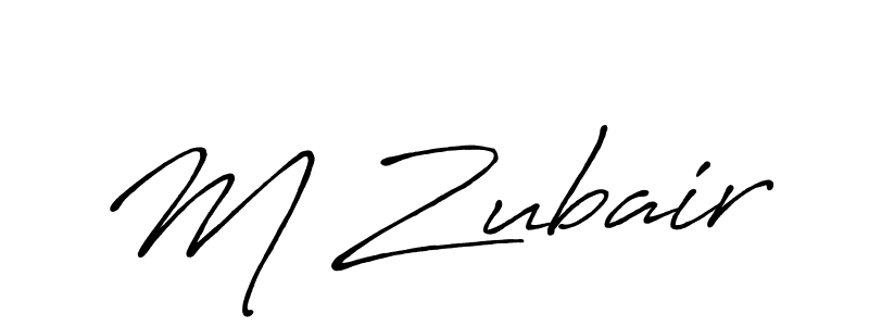 Make a beautiful signature design for name M Zubair. With this signature (Antro_Vectra_Bolder) style, you can create a handwritten signature for free. M Zubair signature style 7 images and pictures png
