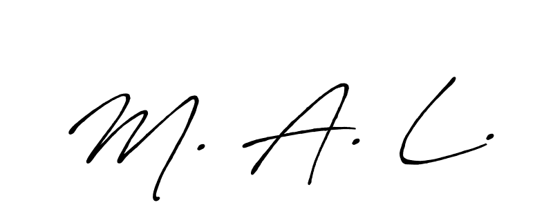 Use a signature maker to create a handwritten signature online. With this signature software, you can design (Antro_Vectra_Bolder) your own signature for name M. A. L.. M. A. L. signature style 7 images and pictures png