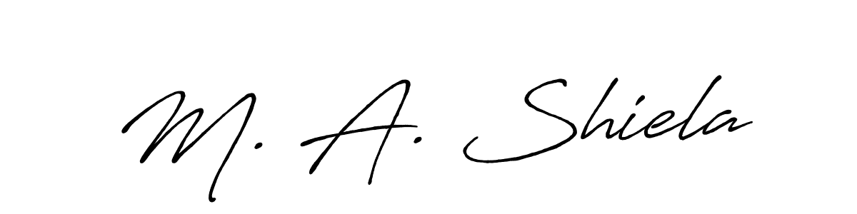 if you are searching for the best signature style for your name M. A. Shiela. so please give up your signature search. here we have designed multiple signature styles  using Antro_Vectra_Bolder. M. A. Shiela signature style 7 images and pictures png
