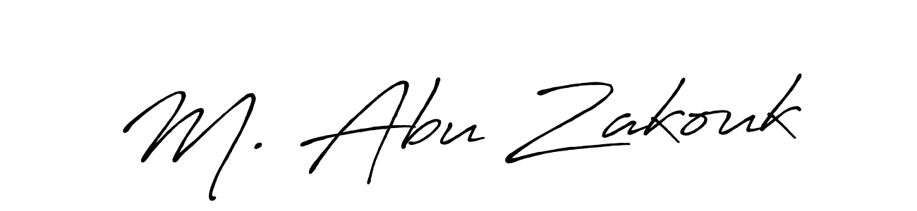 You should practise on your own different ways (Antro_Vectra_Bolder) to write your name (M. Abu Zakouk) in signature. don't let someone else do it for you. M. Abu Zakouk signature style 7 images and pictures png