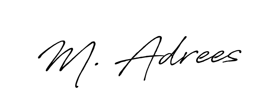 Design your own signature with our free online signature maker. With this signature software, you can create a handwritten (Antro_Vectra_Bolder) signature for name M. Adrees. M. Adrees signature style 7 images and pictures png