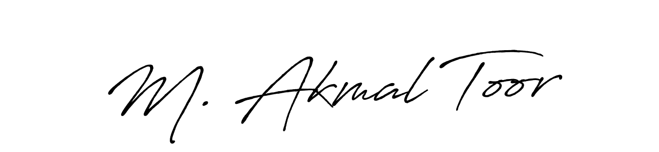 if you are searching for the best signature style for your name M. Akmal Toor. so please give up your signature search. here we have designed multiple signature styles  using Antro_Vectra_Bolder. M. Akmal Toor signature style 7 images and pictures png