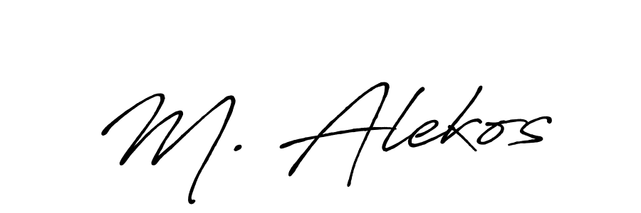 Design your own signature with our free online signature maker. With this signature software, you can create a handwritten (Antro_Vectra_Bolder) signature for name M. Alekos. M. Alekos signature style 7 images and pictures png