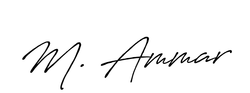 Design your own signature with our free online signature maker. With this signature software, you can create a handwritten (Antro_Vectra_Bolder) signature for name M. Ammar. M. Ammar signature style 7 images and pictures png