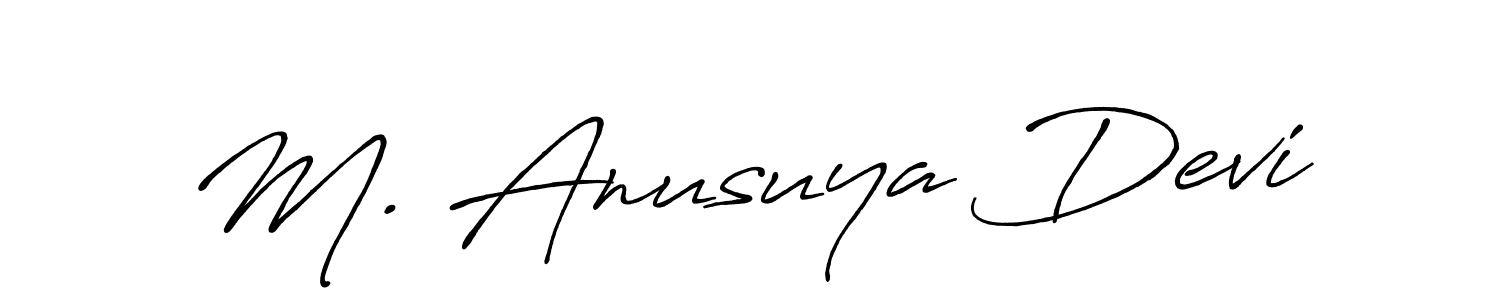You can use this online signature creator to create a handwritten signature for the name M. Anusuya Devi. This is the best online autograph maker. M. Anusuya Devi signature style 7 images and pictures png