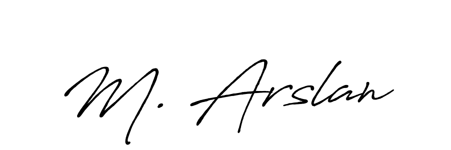 How to make M. Arslan name signature. Use Antro_Vectra_Bolder style for creating short signs online. This is the latest handwritten sign. M. Arslan signature style 7 images and pictures png